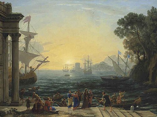 L'Embarquement de sainte Paule à Ostie, 1649, Claude Gellée