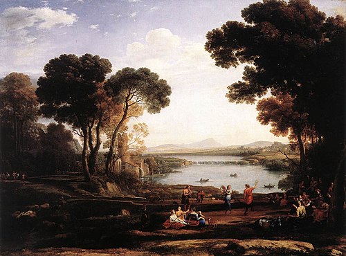 Landscape with Dancing Figures (The Mill), 1648, Claude Gellée