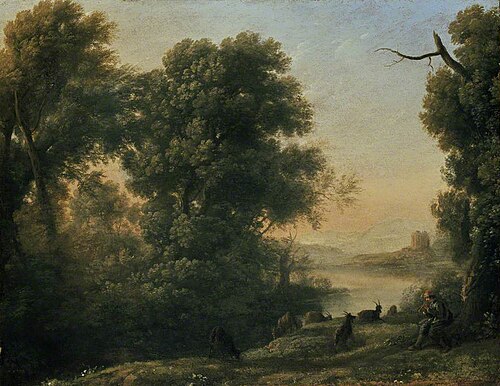 Landscape with a Goatherd, 1635, Claude Gellée