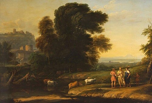 Landscape with Cephalus and Procris reunited by Diana, , Claude Gellée
