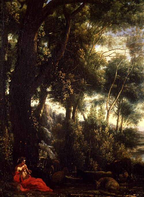 Paesaggio con pastore che suona il flauto, 1636, Claude Gellée