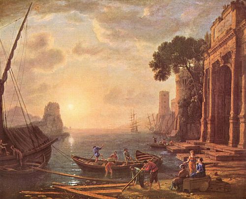 Le Matin dans un port de mer, 1634, Claude Gellée
