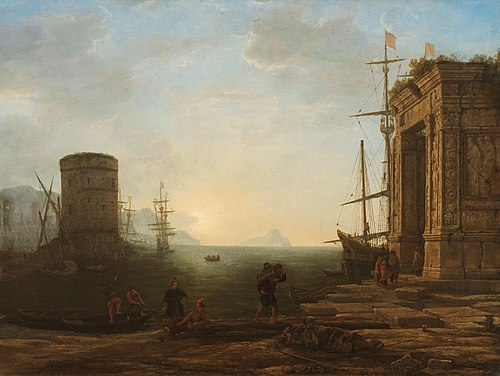 Port au lever du soleil, 1637, Claude Gellée