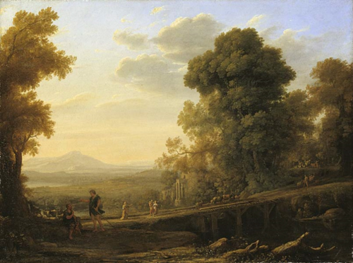 Paysage avec Rebecca prenant congé de son père, 1640, Claude Gellée