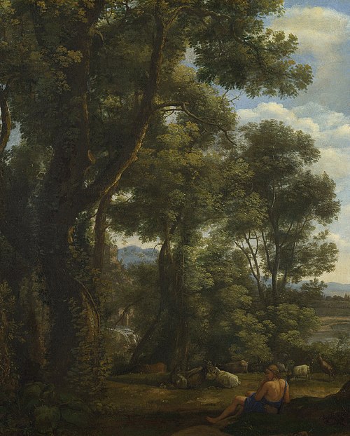 Landscape with a Goatherd and Goats, 1637, Claude Gellée