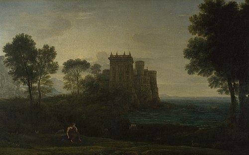 Psyché devant le palais de l’Amour, 1664, Claude Gellée