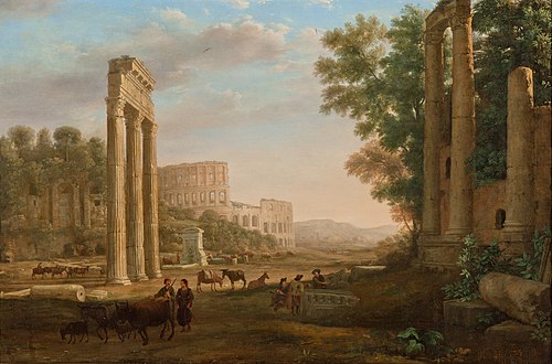 Capriccio with Ruins of the Roman Forum, 1634, Claude Gellée