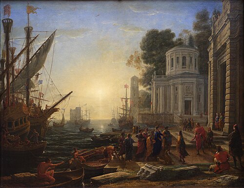 Le Débarquement de Cléopâtre à Tarse, 1642, Claude Gellée