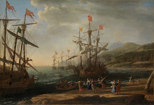Les Troyennes incendiant leur flotte, 1643, Claude Gellée