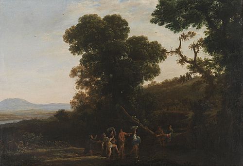 Landscape with figures wading through a stream, 1630, Claude Gellée