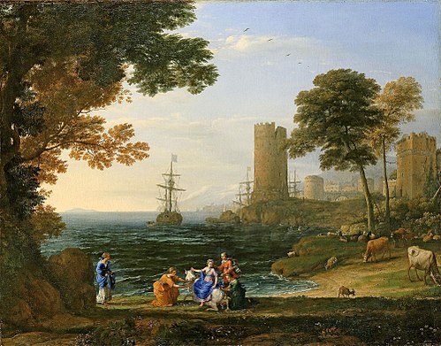 Coast View with the Abduction of Europa, 1650, Claude Gellée
