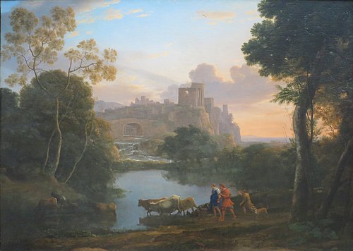 View of Tivoli at Sunset, 1663, Claude Gellée