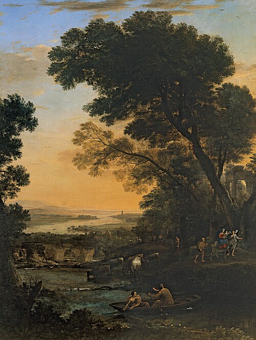 Paysage idyllique avec la fuite en Égypte, 1663, Claude Gellée