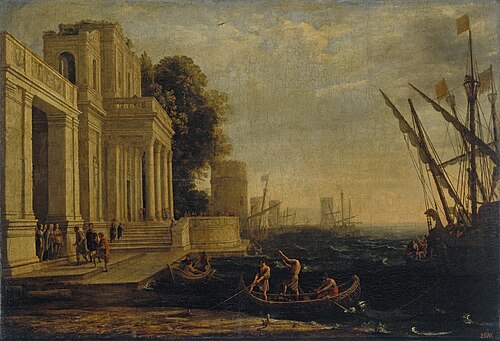 L'arrivée d'Ulysse à la cour du roi Lycomède, 1648, Claude Gellée