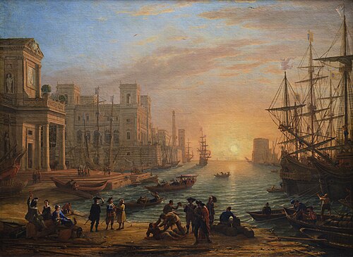 Port de mer au soleil couchant, 1639, Claude Gellée