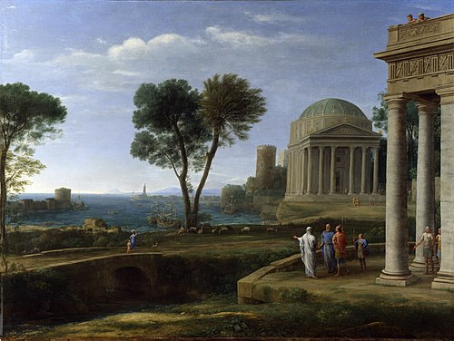 Landscape with Aeneas at Delos, 1672, Claude Gellée
