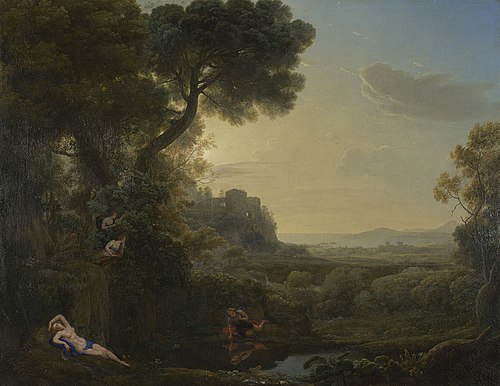 Landscape with Narcissus and Echo, 1644, Claude Gellée