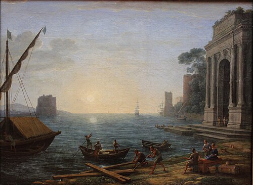 A Seaport at Sunrise, 1674, Claude Gellée