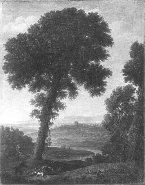 Landschaft italienischen Charakters (Kopie nach), 1643, Claude Gellée