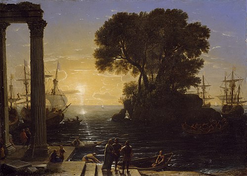 Scène côtière avec l’embarquement de saint Paul, 1654, Claude Gellée