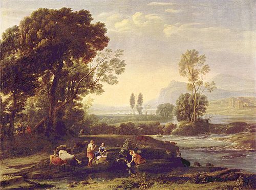 Paysage avec le repos pendant la fuite en Égypte, 1647, Claude Gellée