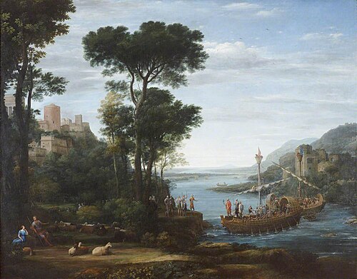 The Arrival of Aeneas at Pallanteum, 1675, Claude Gellée