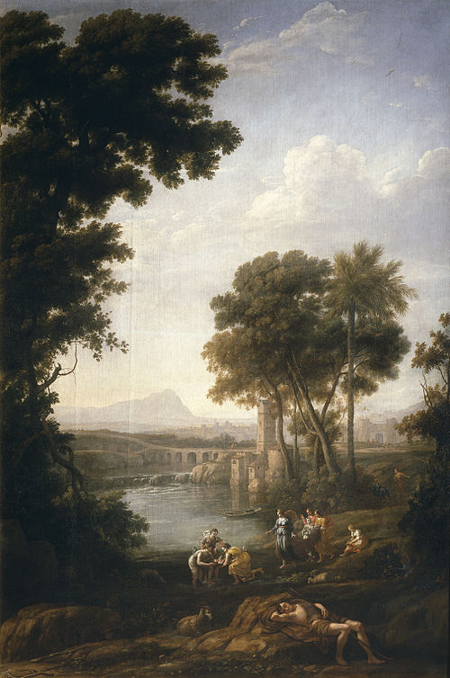 Paysage avec Moïse sauvé des eaux du Nil, 1639, Claude Gellée