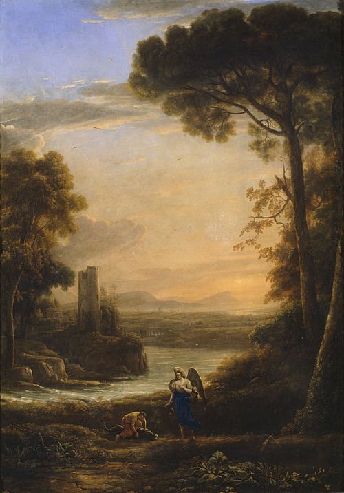 Paysage avec Tobie et Raphaël, 1600, Claude Gellée