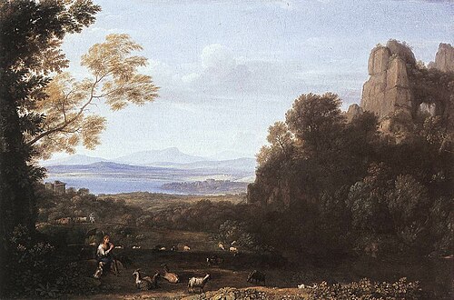 Landscape with Apollo and Mercury, 1660, Claude Gellée