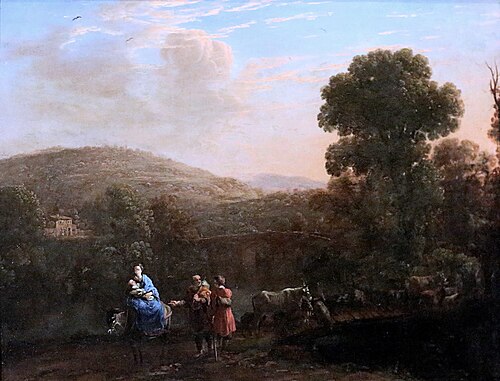 Paysage avec la fuite en Égypte, 1639, Claude Gellée