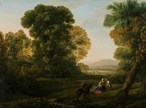 Paysage avec le repos pendant la fuite en Egypte, 1644, Claude Gellée