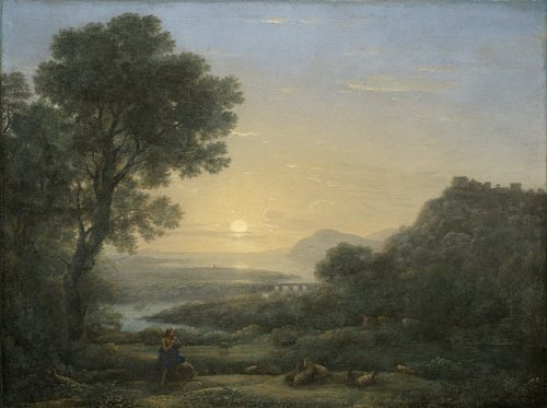 Landscape with a Piping Shepherd, 1667, Claude Gellée