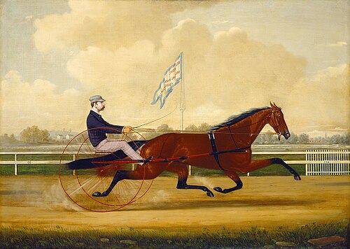 Budd Doble Driving Goldsmith Maid at Belmont Driving Park, 1876, Charles S. Humphreys