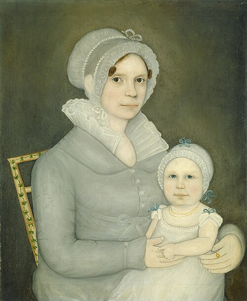 Mrs. John Harrisson and Daughter, 1823, Frederick Mayhew
