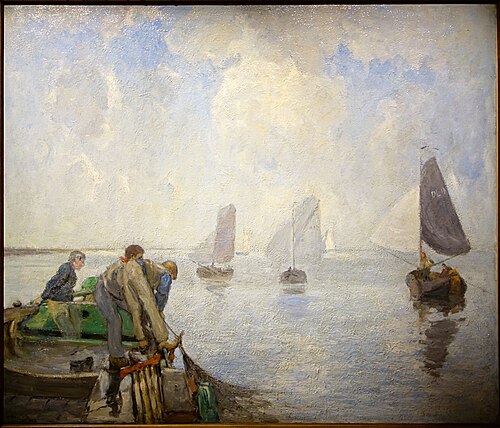 Shrimpers on the Lower Scheldt, 1904, Richard Baseleer