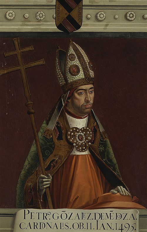 El cardenal Don Pedro González de Mendoza arzobispo de Toledo (copia), 1877, Matías Moreno