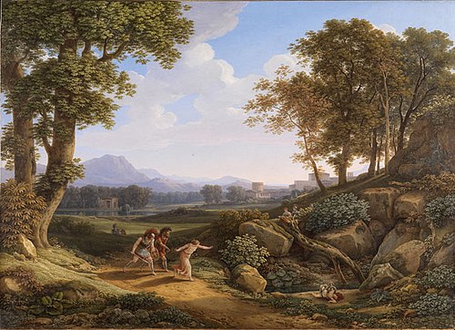 Klassische Landschaft mit Archemoros und Hypsipyle, 1816, Johann Christian Reinhart