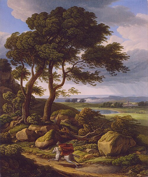 Sturmlandschaft mit Reiter., 1824, Johann Christian Reinhart