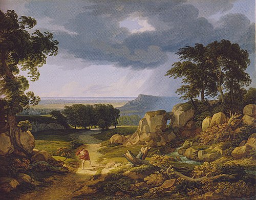 Sturmlandschaft (Wanderers Sturmlied)., 1832, Johann Christian Reinhart