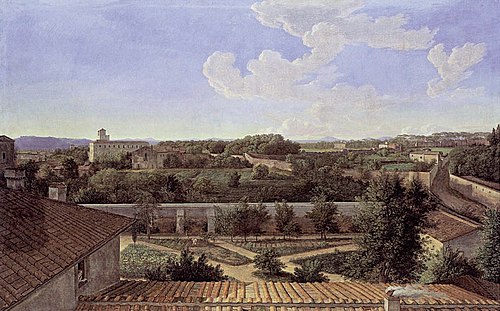 Ansicht von der Villa Malta nach Norden., 1831, Johann Christian Reinhart