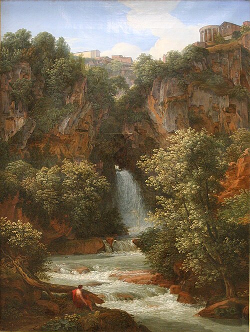 Vue de la grotte des sirènes à Tivoli, 1812, Johann Christian Reinhart