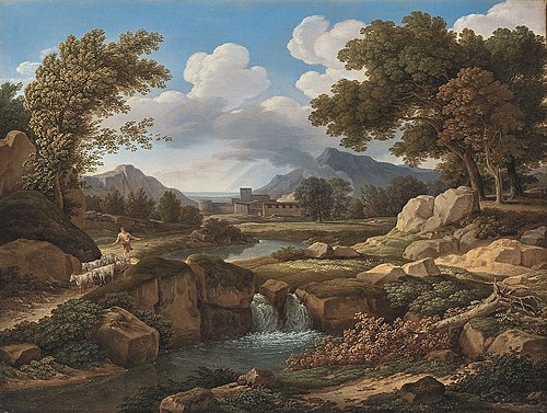 Landschaft mit Hirt und Ziegen, 1824, Johann Christian Reinhart