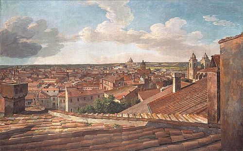 Vista dalla Villa Malta a Roma, a ovest, 1835, Johann Christian Reinhart