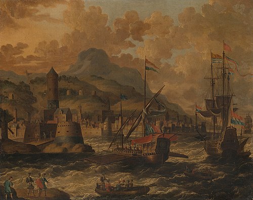 Harbour in the Mediterranean, 1700, Peter van de Velde