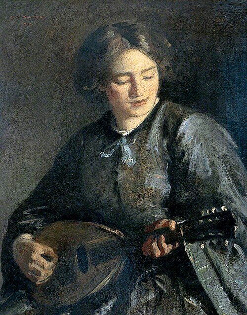 Girl with a Mandolin, 1910, David Muirhead