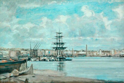On the Medway at Rochester, 1928, David Muirhead