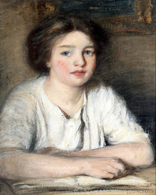 A Girl with a Book, 1911, David Muirhead