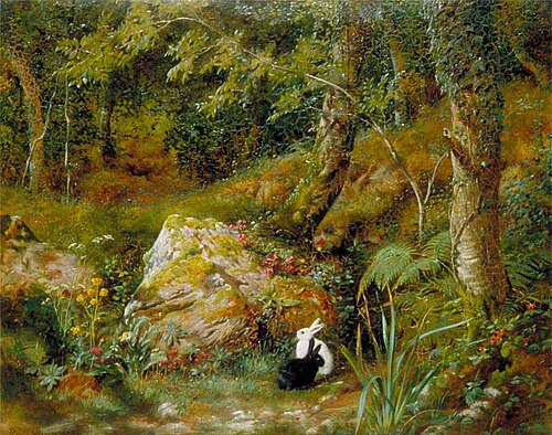 Stray Rabbits, 1857, Robert Collinson