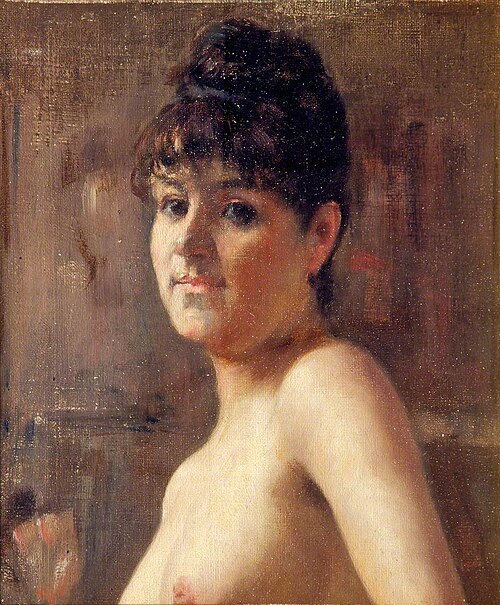 Life Study, Head and Shoulders of a Woman, 1876, Robert Edward Morrison