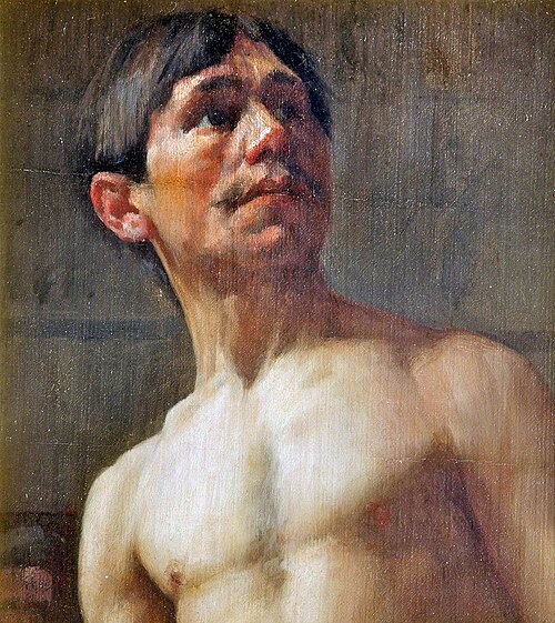 Life Study, Head and Shoulders of a Man, 1876, Robert Edward Morrison